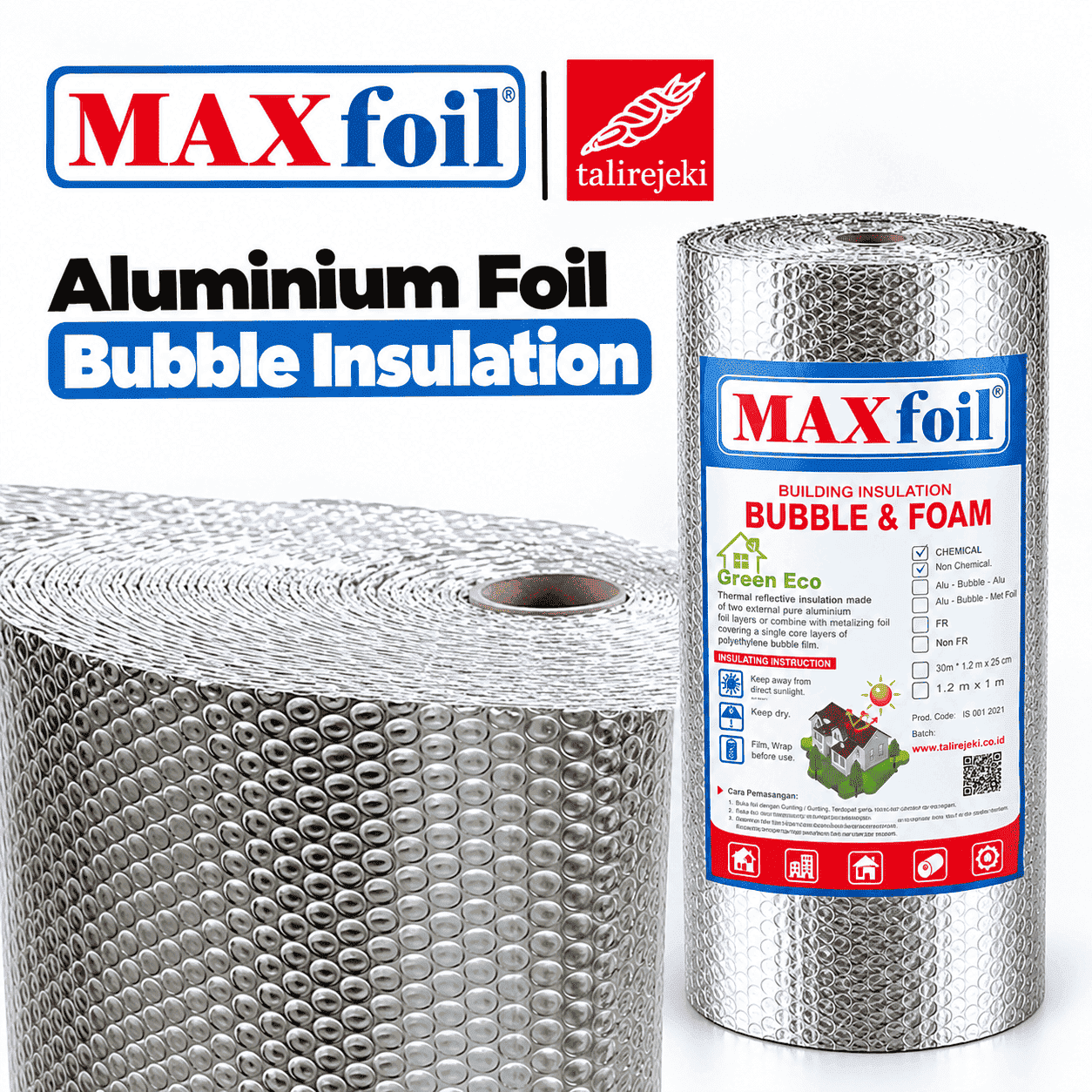 Maxfoil Aluminium Foil Bubble Insulation