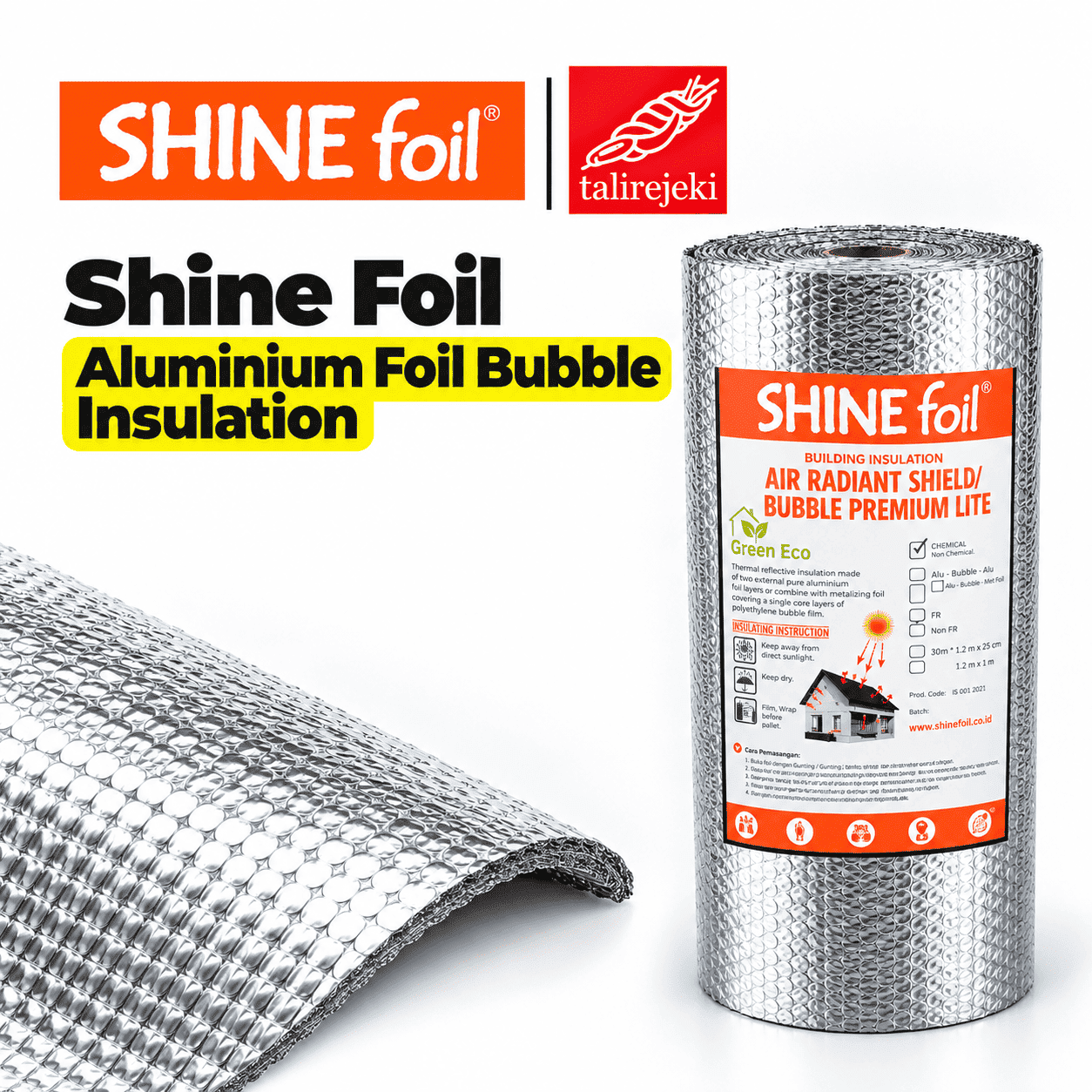 Shine Foil Aluminium Foil Bubble Insulation