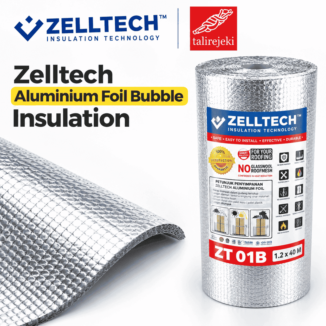 Zelltech Aluminium Foil Bubble Insulation